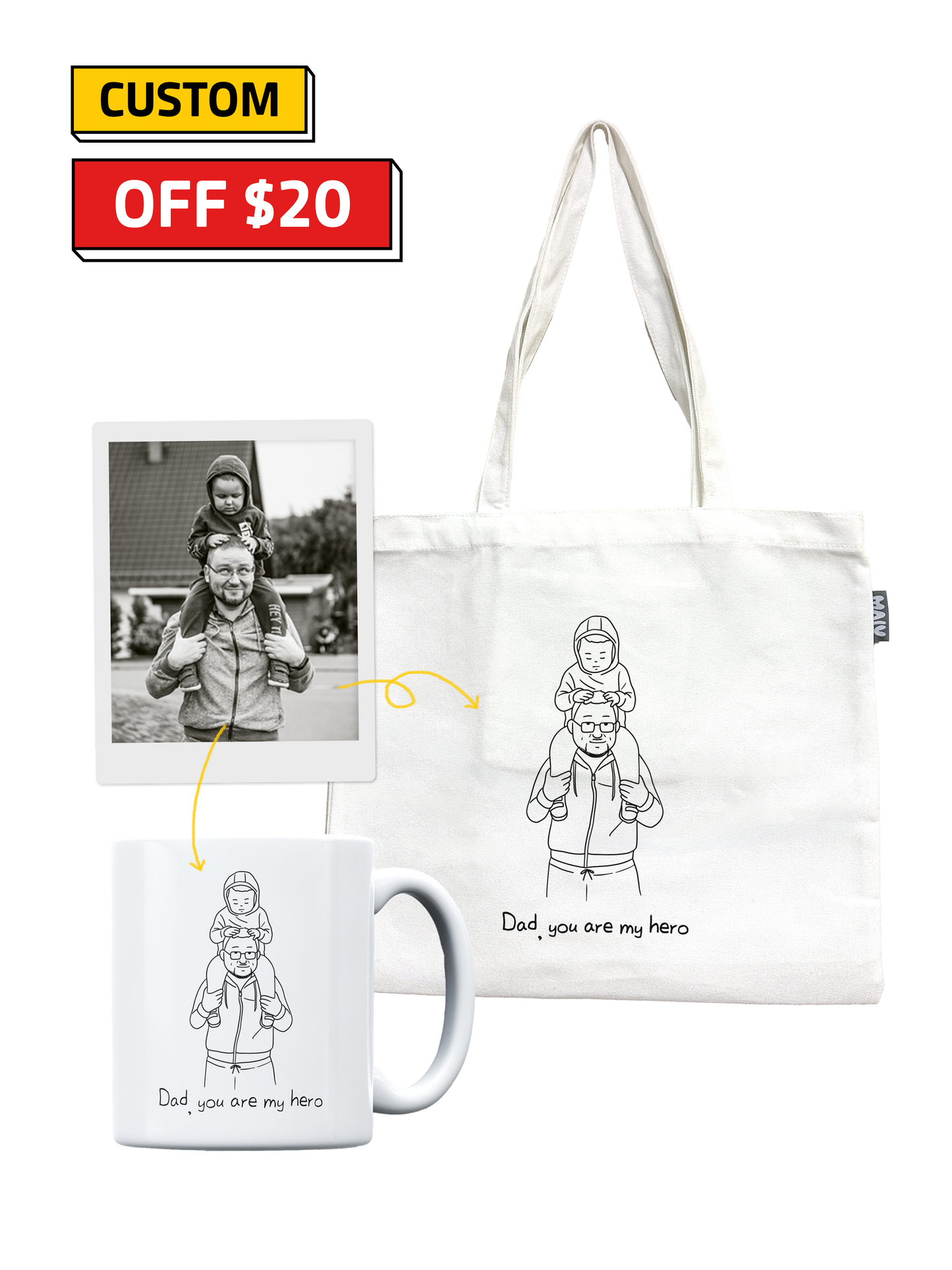 Custom Tote bag&Mug set