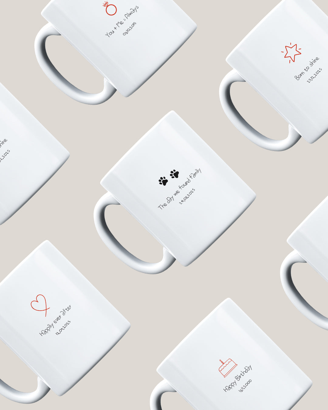 Custom Calendar Drawing Mug