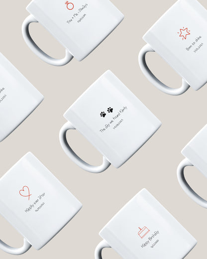 Custom Calendar Drawing Mug