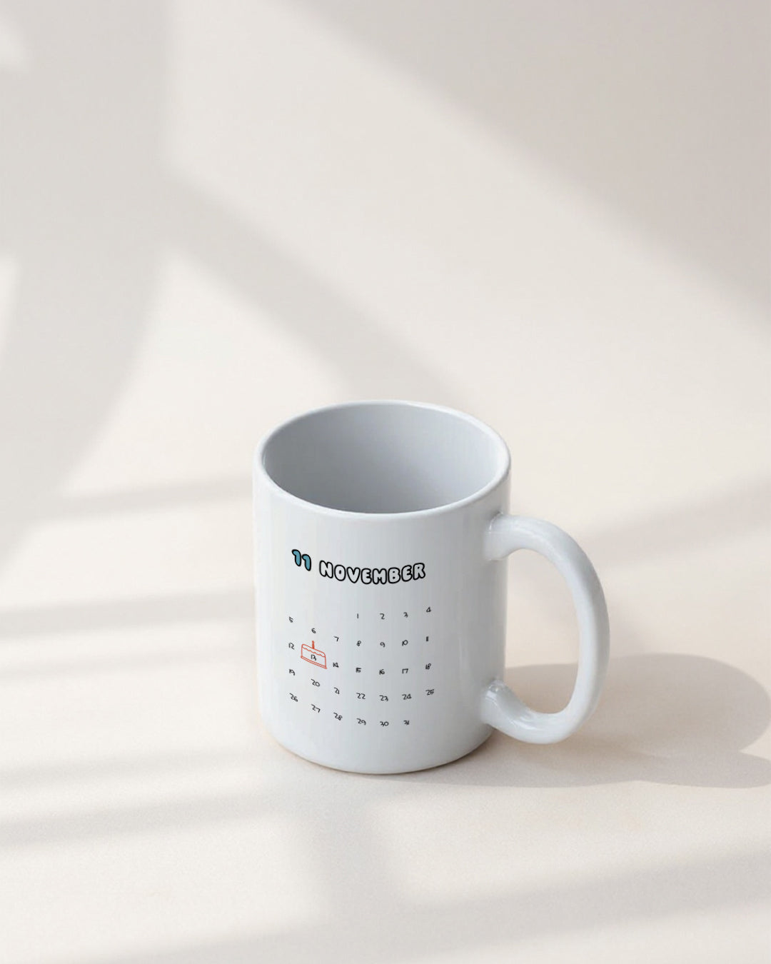 Custom Calendar Drawing Mug